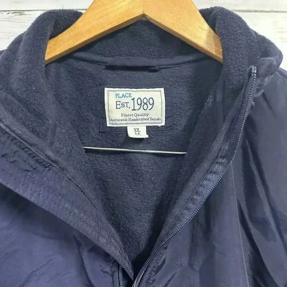 The Children’s Place Navy Blue Fleece Jacker Size XL - Picture 3 of 5